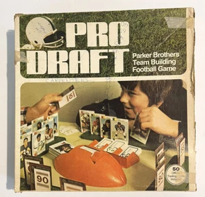 Vintage 1974 Pro Draft Football NFL Game Parker Brothers With 50 Cards 7 HOF Ers - Picture 1 of 14