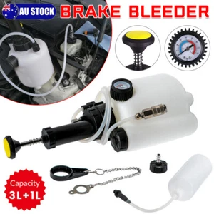 3L+ 1L Car Brake Bleeder Tool Manual Clutch Bleeding Pump System Fluid Bleed Kit - Picture 1 of 12