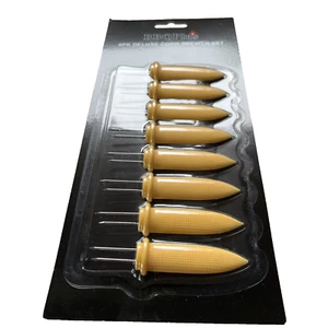 Juego de brochetas de maíz BBQ Plus 3,5 pulgadas acero amarillo tenedor puntas mazorcas soporte paquete de 8 - Imagen 1 de 9