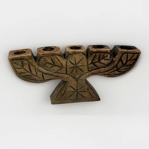 Vintage schwedischer handgeschnitzter Kerzenhalter aus Holz 5 Kerzen Weihnachten - Bild 1 von 3