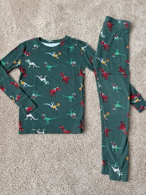 Juego de Pijama de Manga Larga Gap Niños Navidad Dinosaurios Verde Niños Talla 12 Foto 1 de 3