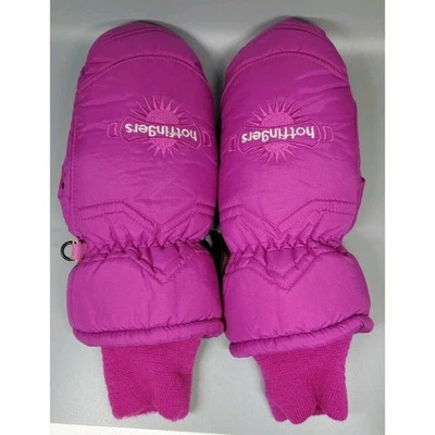 Hot Fingers Girls Size Medium M Purple Mittens For Hand Warmers Vintage  - Image 1 of 4