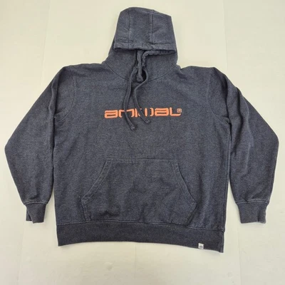 ANIMAL Hoodie 8 Navy Women's Organic Cotton Polyester Pullover Casual - Image 1 of 4