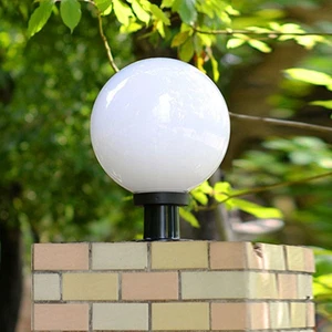 Ball Lampshade Globe Fence Outdoor Light Fixture Patio Cover Plastic Garden - Picture 1 of 12