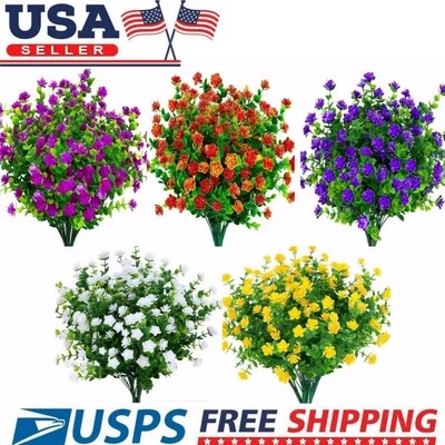 Flor de helecho artificial planta falsa 10 piezas boda jardín interior exterior decoración del hogar Foto 1 de 4