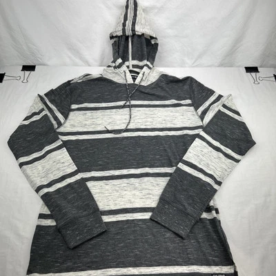 Sudadera con Capucha de Playa Ocean Current Gris Rayas Peso Ligero - Adulto Talla Grande Foto 1 de 4