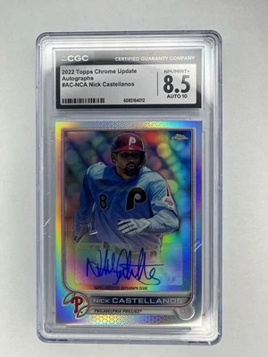 Serie Topps Chrome Update 2022 autógrafos Nick Castellanos #AC-NCA (AU) CGC 8,5 Foto 1 de 2