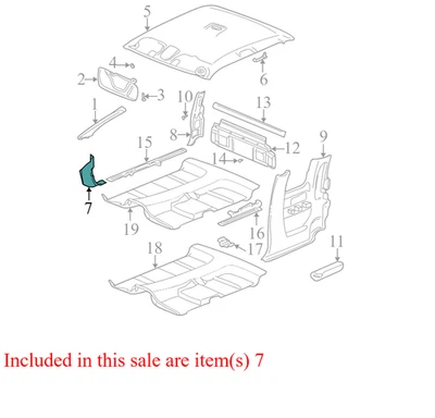 1999-06 Chevrolet Silverado GMC Sierra 1500 2500 3500 FL Kick Panel Trim Used - Image 1 of 4