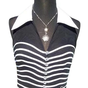 Cache Sheer Mesh OTTOMAN Event Top New Size 2/4 XS/S Black White NWT $158 - Picture 1 of 9
