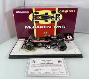 Maßstab 1:18 Diecast Karussell 1 McLaren M16 1974 Indy 500 #73 Carling, Hobbs mit Box - Bild 1 von 23