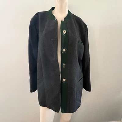 Jaqueta Schneiders Salzburg Loden Selection tamanho 12 lã cashmere bordada - Imagem 1 de 4