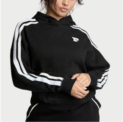 Sudadera con Capucha Victoria Secret ROSA Hiedra Polar Campus Negra Pura Talla M NUEVA SIN ETIQUETAS Foto 1 de 4