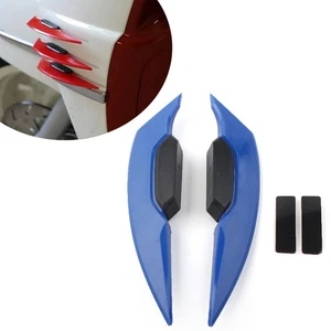 2xCarena Winglets Spoiler Laterale Deflettore Air Wing Kit Motore Universale Blu - Foto 1 di 8