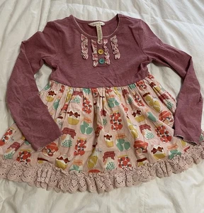matilda jane wonderment oh sugar tunic shirt girls 6 fruit - Picture 1 of 3