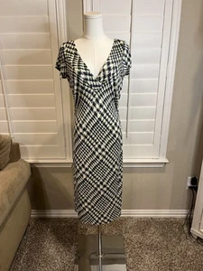 DIANE VON FURSTENBERG” PURPLE / GREEN / CREAM ESTOVAN SILK JERSEY DRESS - SM / 4 - Picture 1 of 9