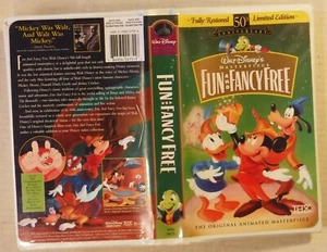 FUN & FANCY FREE – DISNEY MASTERPIECE VHS TAPE # 9875 – 73 MINUTES PLAY TIME - Picture 1 of 6