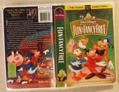 FUN & FANCY FREE – DISNEY MASTERPIECE VHS TAPE # 9875 – 73 MINUTES PLAY TIME - Image 1 of 4