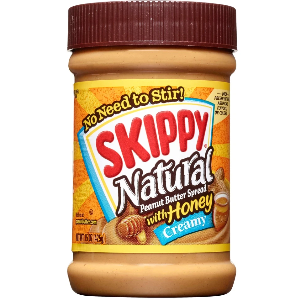 SKIPPY Peanut Butter Natural Creamy With Honey 15 Ounce 6 Combined