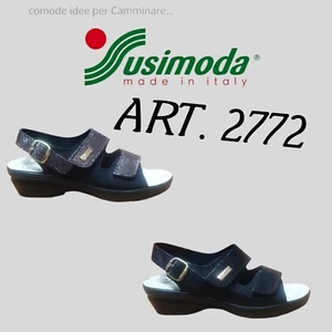 SUSIMODA SANDALO ESTIVO DOPPIO STRAPPO ART. 2772 PLANTARE IN VERA PELLE - Imagen 1 de 15