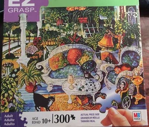 EZ Grasp MB puzzles WHITE WICKER SUMMER 300pc - Complete 2008 Cats - Bild 1 von 4