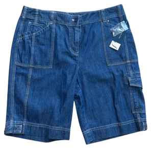 Jones New York Signature Peitite Denim Jean Shorts Sz 12P Petite New Unusde - Picture 1 of 2