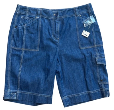 Jones New York Signature Peitite Denim Jean Shorts Sz 12P Petite New Unusde Foto 1 de 2