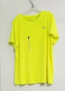 Under Armour Womens Plus Size Short Sleeve UA Tech T Shirt High-vis Yellow Sz 2X - Picture 1 of 1