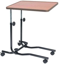 NRS M15691 Portable Overbed/Chair Hospital Table - Tilting, Adjustable & Wheeled