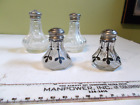 2 sets of vintage glass salt and pepper shakers