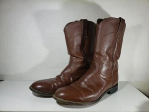 Stivali da cowboy vintage Justin taglia 8D stile classico marrone Roper 3404 made in Mexico - Foto 1 di 7
