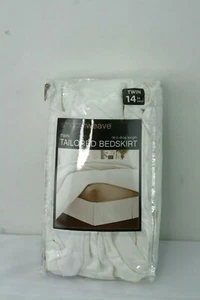 Smoothweave Bedskirt in Color White Twin Size with 14" Drop - Picture 1 of 5