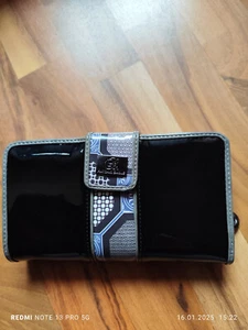 Geldbörse Antonio Basile Schwarz Lack - Bild 1 von 5