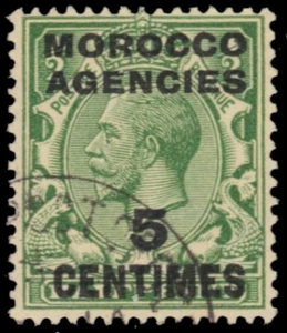 BRITISH MOROCCO AGENCIES 402 - King George V "1917 Green" (pb23247) - Picture 1 of 1