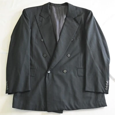 Blazer Abrigo Deportivo Chaqueta De Colección Nick Hilton 44L Gris 100% Lana Doble Pecho Foto 1 de 4