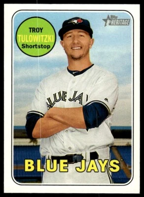 2018 Topps Heritage Troy Tulowitzki Toronto Blue Jays #98 - Image 1 of 2