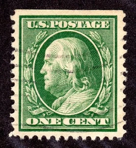 US # 374 (1909) Used, Grade: VF; Benjamin Franklin - Picture 1 of 2