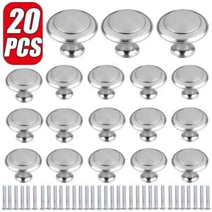 20PCS Cabinet Knobs Drawer Pulls Door Handles Kitchen Hardware Brushed Nickel - Picture 1 of 4