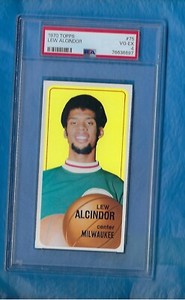 LEW ALCINDOR 1970-71 TOPPS #75 LEW ALCINDOR MILWAUKEE BUCKS 2ND YR PSA 4 HOF !