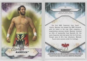 2021 Topps WWE Citrine /75 Mansoor #118 Rookie RC