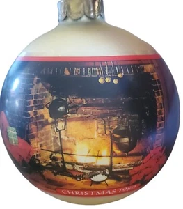 Hallmark Weihnachten Glaskugel Ornament 1980 Weihnachten zu Hause Baumschneider Coll - Bild 1 von 4