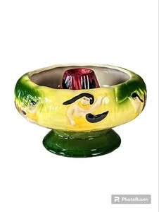 Myriahs 32 Ounce Ceramic Flaming Volcano Hula Girl Tiki Drink Bowl Vintage - Picture 1 of 9