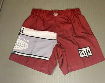 Pantalones Cortos de Lucha Fuji Eléctricos Para Hombres Agarre BJJ Jiu Jitsu Granate Foto 1 de 4