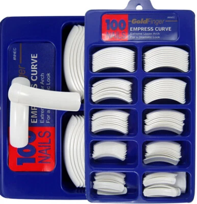 [DDP] EMPRESS CURVE 100 CLAVOS Blanco/Claro/Natural Puntas de Uñas Falsas Foto 1 de 4