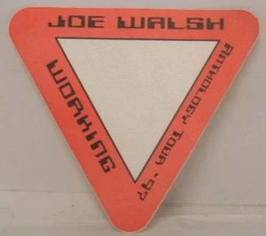 JOE WALSH (THE EAGLES) - VINTAGE ORIGINAL 1997 KONZERT TOUR TUCH BACKSTAGE PASS - Bild 1 von 1