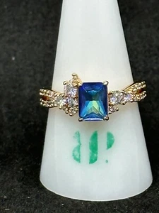 Ring Bomb Party RBP6138 “ABSOLUTE CLASS” Rainbow Alexandrite Sz 9 Rose Gold NEW - Picture 1 of 2