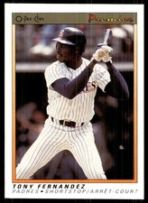 1991 O-Pee-Chee Premier Tony Fernandez San Diego Padres #43