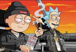 Rick Morty 420 3.5in Cartoon Funny High Gloss Vinyl Sticker indoor/outdoor - Picture 1 of 1