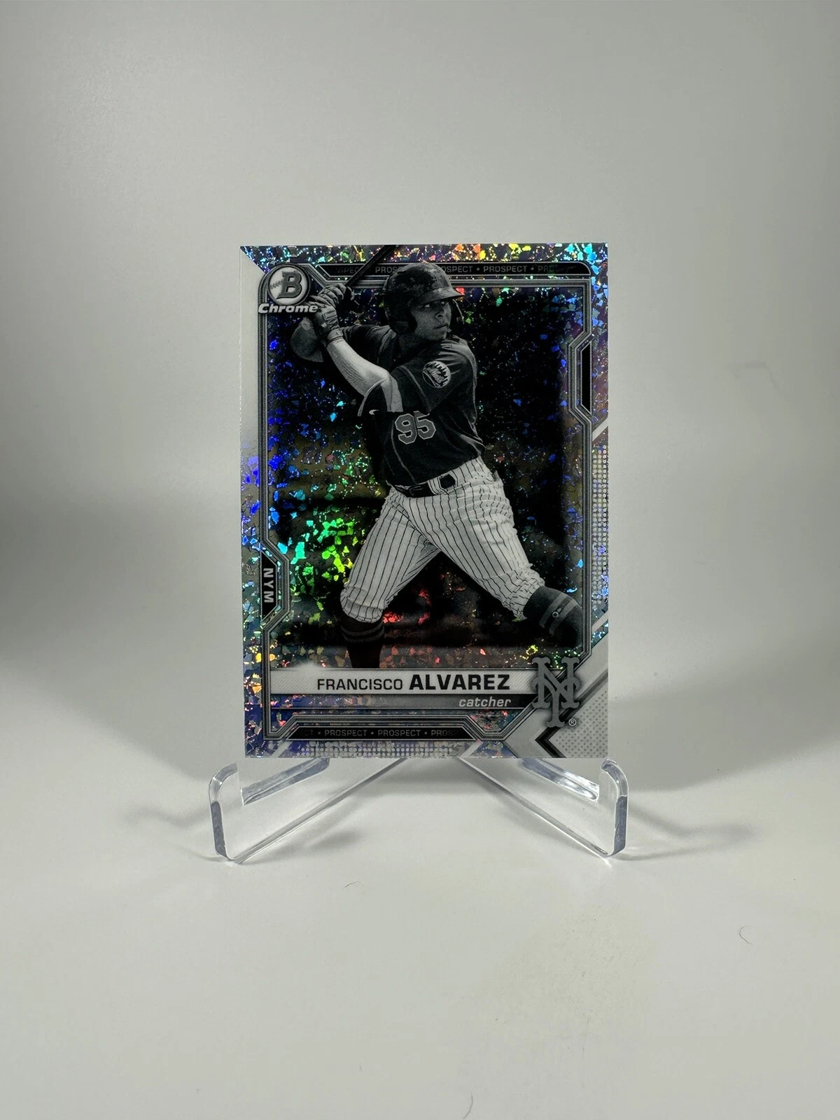 FRANCISCO ALVAREZ 2021 Bowman Chrome Mini-Diamond Black White Refractor #BCP-209