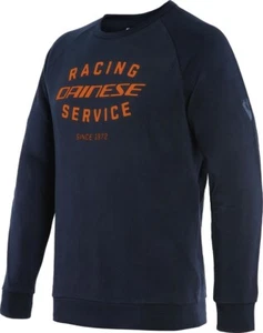 FELPA UOMO DAINESE PADDOCK SWEATSHIRT MAN BLU IRIS ARANCIO TG XL - Imagen 1 de 5