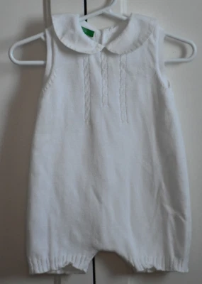 Mameluco blanco Benetton bebé niño, ¡usado en excelente estado! Foto 1 de 3